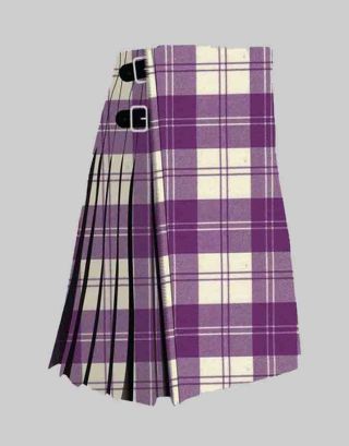 Eriskin Dress purple & White Premium Tartan Kilt