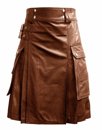 leather cargo kilt