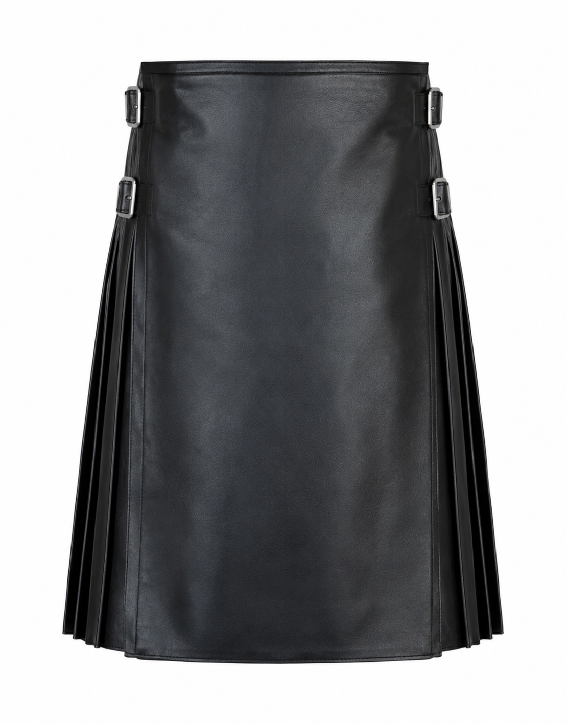premium plain leather kilt