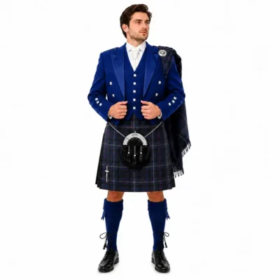 royal blue prince charlie kilt outfit
