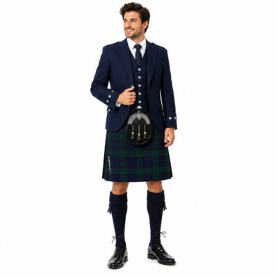 NAVY BLUE KILT JACKET