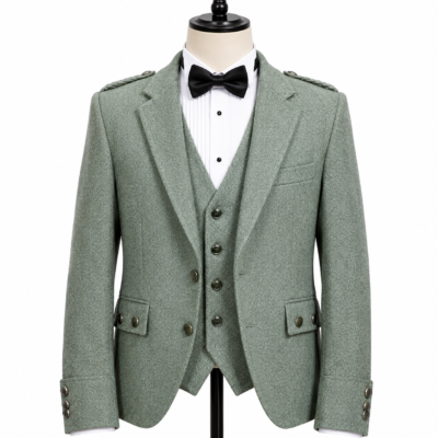 Lovat Green Argyle Kilt Jacket