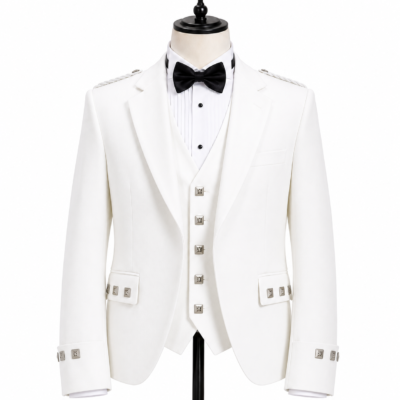 White Argyle Jacket