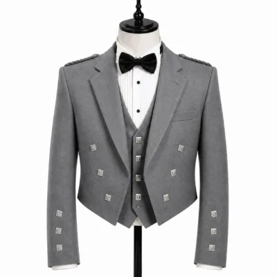 Prince Charlie Grey Kilt Jacket