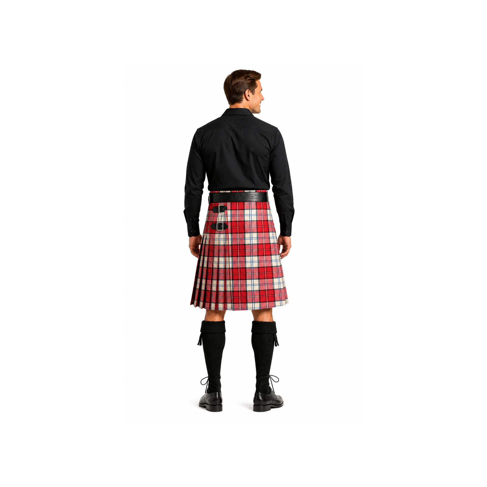 Lennox Dress Red Tartan Kilt - Image 3