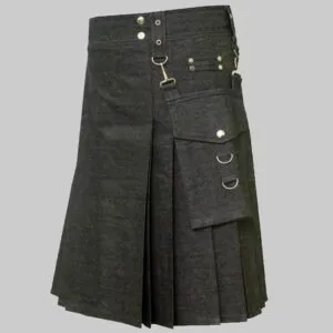 American Cargo Denim Kilt For Men