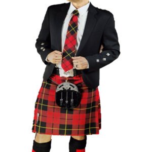 Scottish Wedding Argyll Kilt Outfit With Wallace Tartan