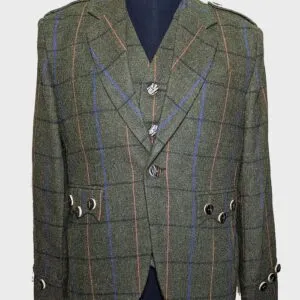 Argyle Tweed Jacket Charcoal