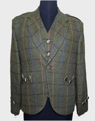 Argyle Tweed Jacket Charcoal