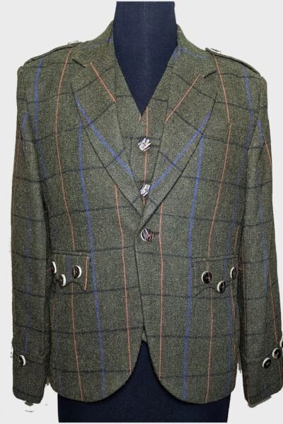 Argyle Tweed Jacket Charcoal