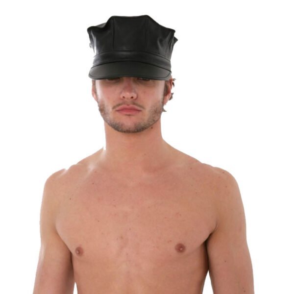 Army Stylish Leather Hat - Image 2