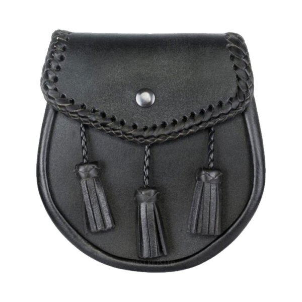Black Delux Leather Sporran