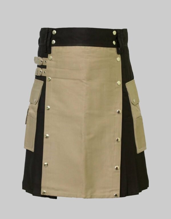 Black and Khaki Hybrid Kilt