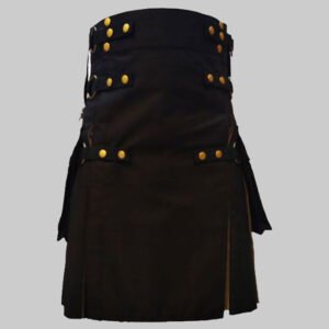 Black And Khaki Hybrid Utility Kilt