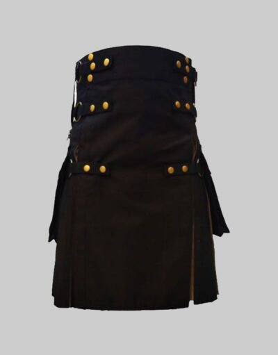 Black And Khaki Hybrid Utility Kilt