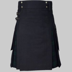 Black Green Hybrid Utility Kilt