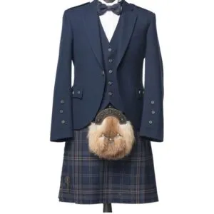 Blue Tweed Kilt Outfit