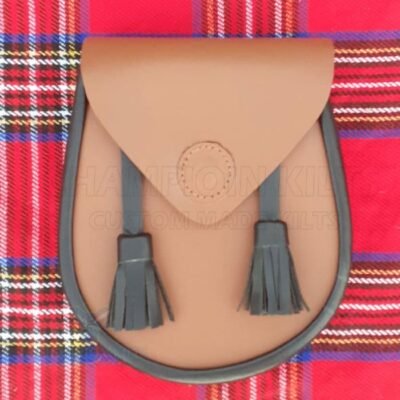 Brown & Black Leather Day Sporran