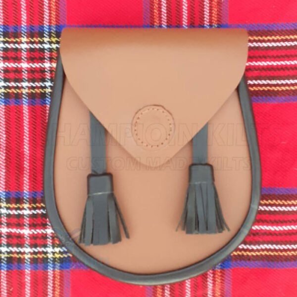 Brown & Black Leather Day Sporran