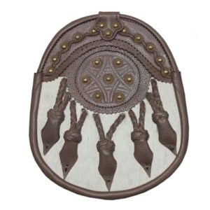 Brown Leather Calfskin Full Dress Hunting Sporran