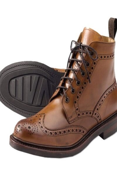 Brown Leather Scottish Long Shoes