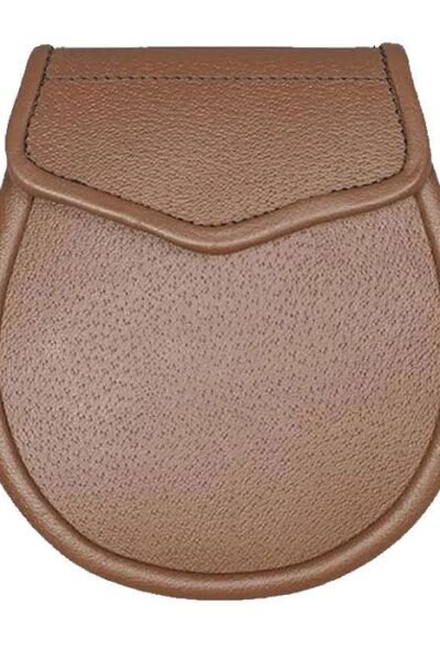 Brown Leather Semi Style Leather Sporran