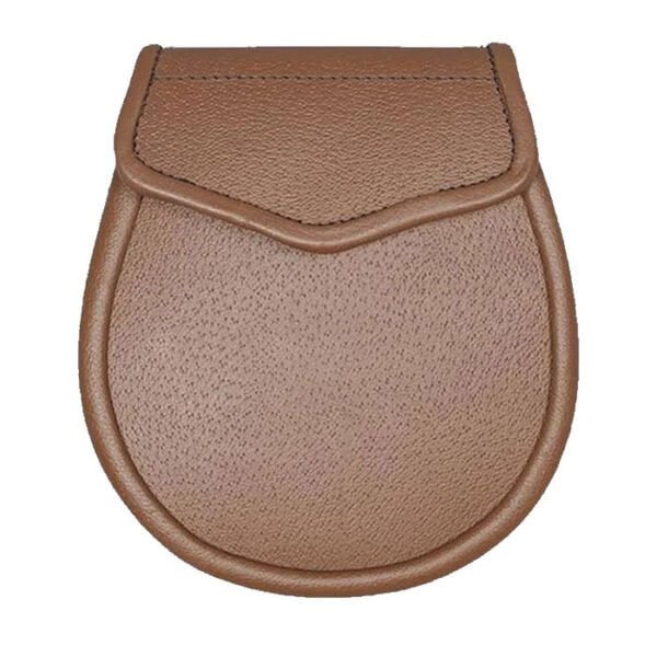 Brown Leather Semi Style Leather Sporran