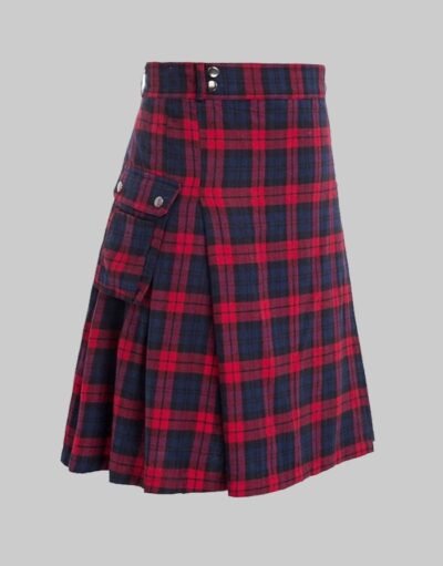 Brown modern utlilty tartan kilt
