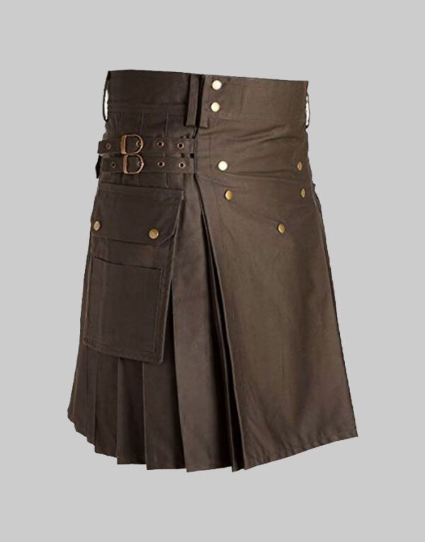 Brown Utility Kilt For Men