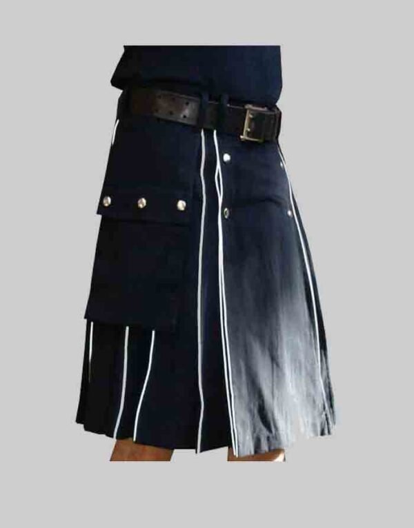 Casual Black Active Kilt Men Fashion Sport Utility Kilt