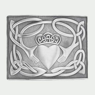Celtic Chrome Heart Kilt Buckle
