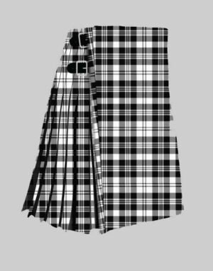 Clan Scott Black And White Modern Tartan Kilt