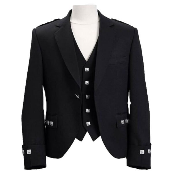 Classic Black Argyll Kilt Jacket
