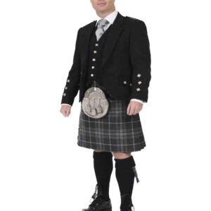 Custom Made Crail Modern Argyll Outfit With Five Button Jacket