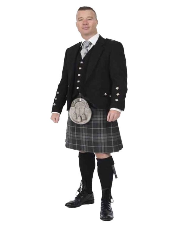 Custom Made Crail Modern Argyll Outfit With Five Button Jacket