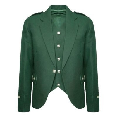 Dark Green Argyle Kilt Jacket