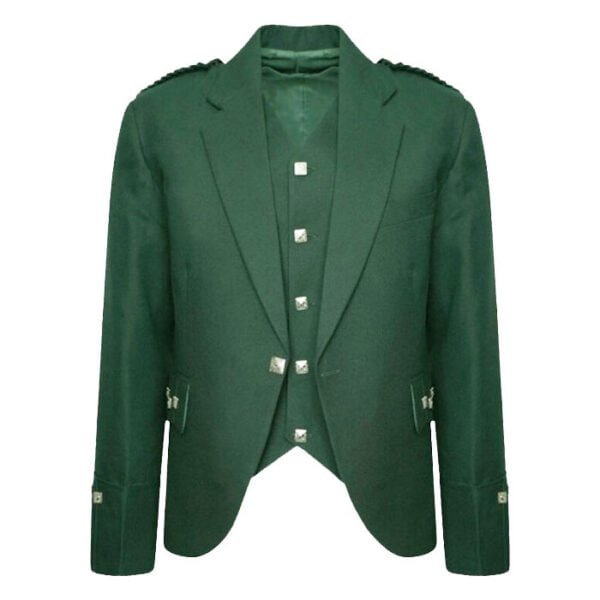 Dark Green Argyle Kilt Jacket