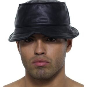 Delux Black Leather Hat