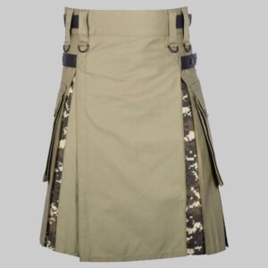 Digital Camo Khaki High Quality Cotton Hybrid Utility Kilt For Men