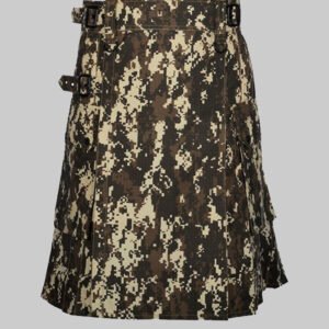 Digital Camo Utility Kilt with Cargo Pockets Modern Kilt