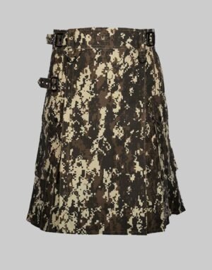 Digital Camo Utility Kilt with Cargo Pockets Modern Kilt