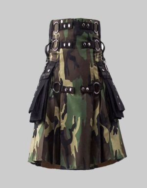 Fashion Camouflage Utility Kilt