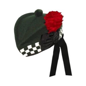Green Hat With Black White Diced Army