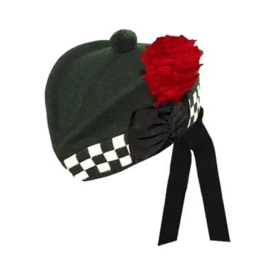 Green Hat With Black White Diced Army