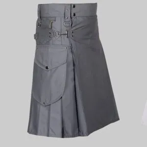 Grey Utility Kilt For Men