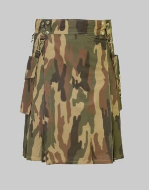 Men Military Camo Kilt