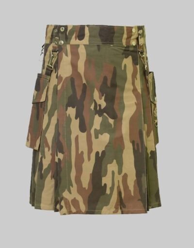 Men Military Camo Kilt