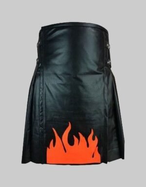 New Men Leather Kilt