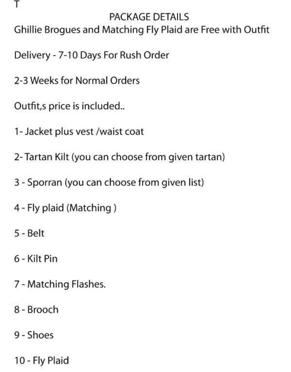 Custom Made Crail Modern Argyll Outfit With Five Button Jacket - Image 4