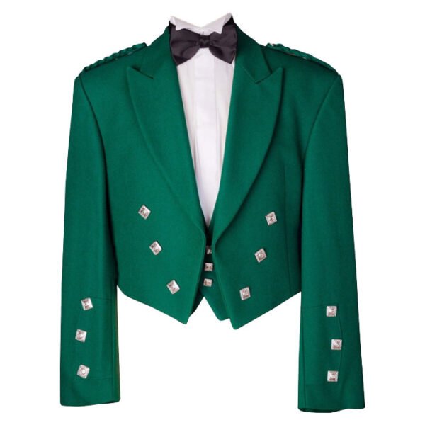 Prince Charlie Green Jacket & Waistcoat